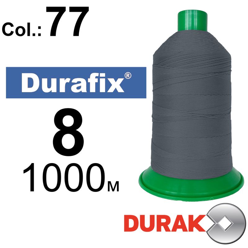 Нитки сверхпрочные, Durafix, полиэстер, N08 (330tex), длина 1000 м., цвет 12(77)-280 колонка 12