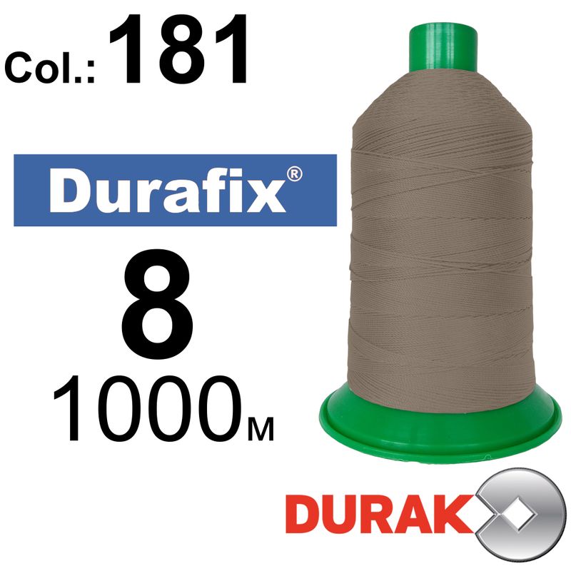 Нитки сверхпрочные, Durafix, полиэстер, N08 (330tex), длина 1000 м., цвет 14(181)-099 колонка 10