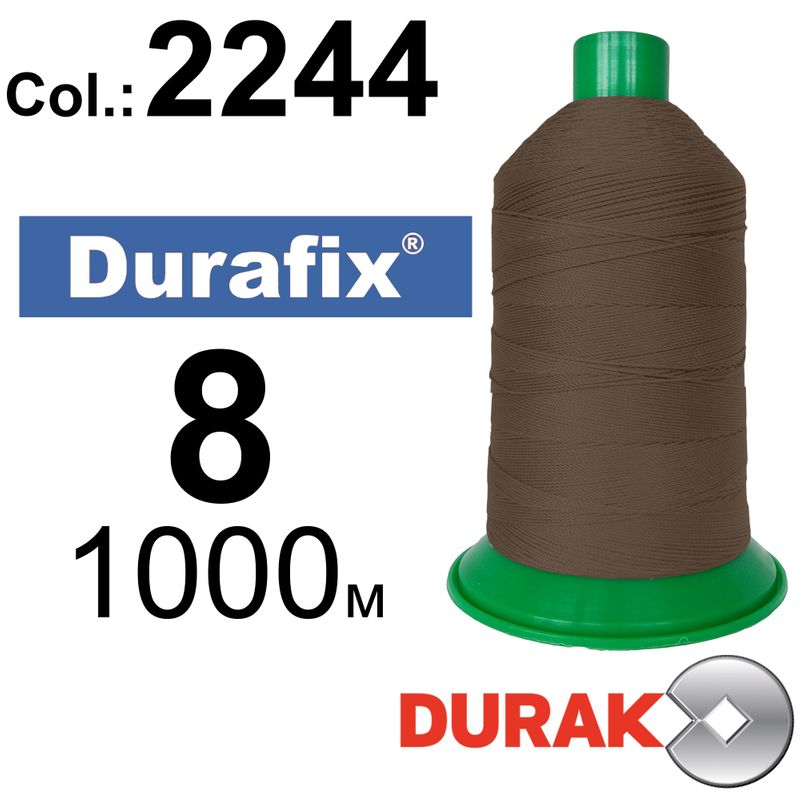 Нитки сверхпрочные, Durafix, полиэстер, N08 (330tex), длина 1000 м., цвет 15(2244)-104 колонка 10