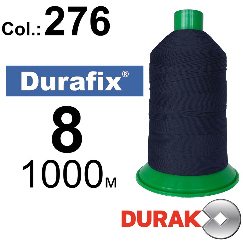 Нитки сверхпрочные, Durafix, полиэстер, N08 (330tex), длина 1000 м., цвет 20(276)-071 колонка 7