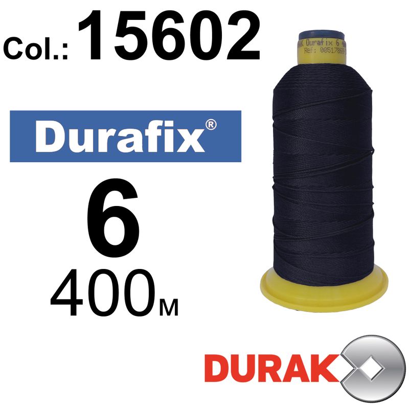 Нитки сверхпрочные, Durafix, полиэстер, N06 (500tex), длина 400 м., цвет 05(15602)-072 колонка 6