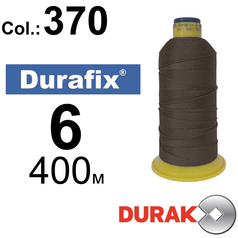 Нитки сверхпрочные, Durafix, полиэстер, N06 (500tex), длина 400 м., цвет 06(370)-227 колонка 11