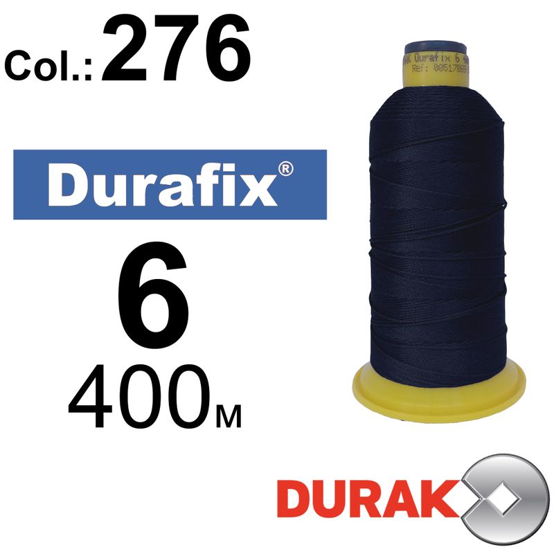 Нитки сверхпрочные, Durafix, полиэстер, N06 (500tex), длина 400 м., цвет 20(276)-071 колонка 7