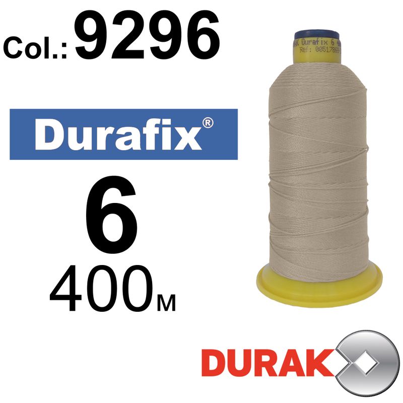 Нитки сверхпрочные, Durafix, полиэстер, N06 (500tex), длина 400 м., цвет 08(9296)-098 колонка 10