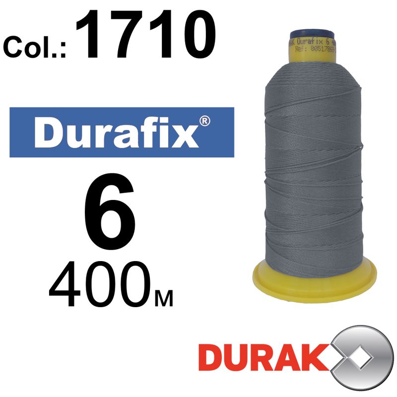 Нитки сверхпрочные, Durafix, полиэстер, N06 (500tex), длина 400 м., цвет12(1710)-109 колонка 11