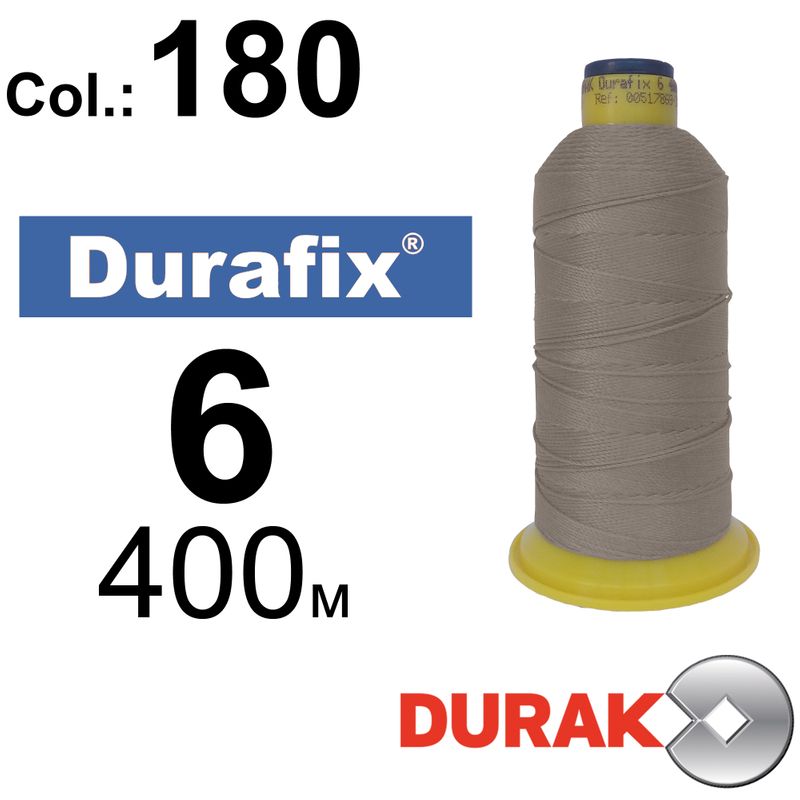 Нитки сверхпрочные, Durafix, полиэстер, N06 (500tex), длина 400 м., цвет14(180)-290 колонка 9