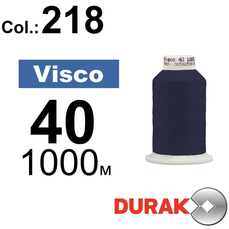 Нитки для машинной вышивки, Visco, вискоза, N40 (120D/2), длина 1000 м., цвет (0218) к13