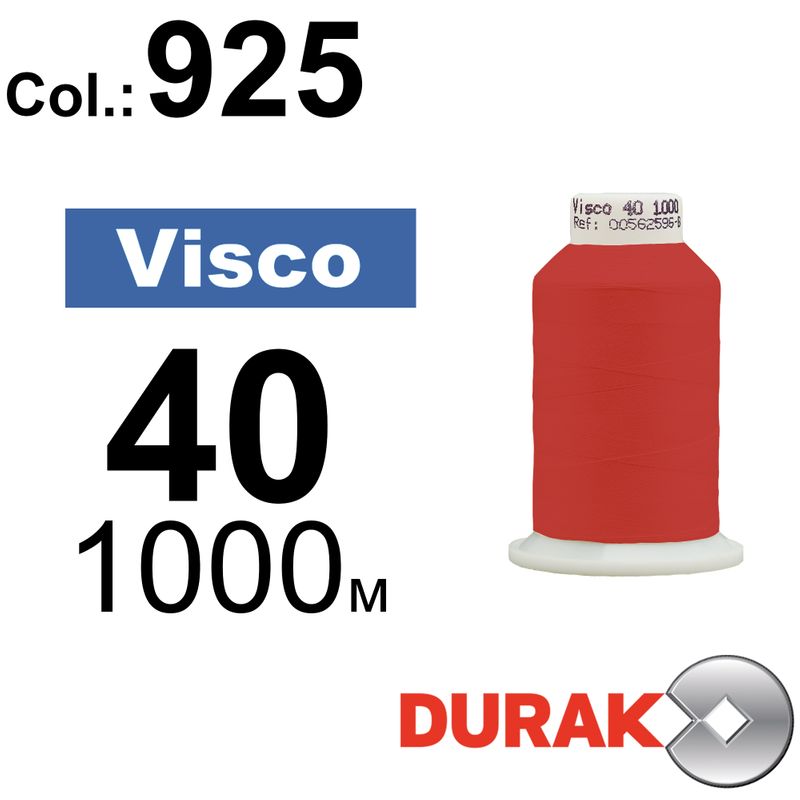 Нитки для машинной вышивки, Visco, вискоза, N40 (120D/2), длина 1000 м., цвет (0925) к3