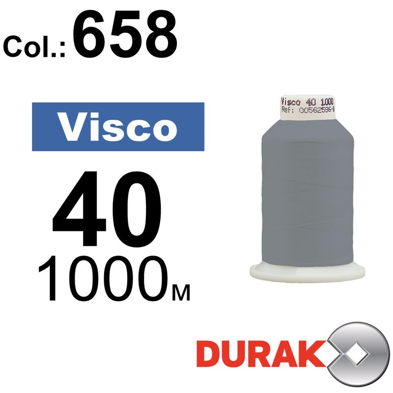 Нитки для машинной вышивки, Visco, вискоза, N40 (120D/2), длина 1000 м., цвет (0658) к19