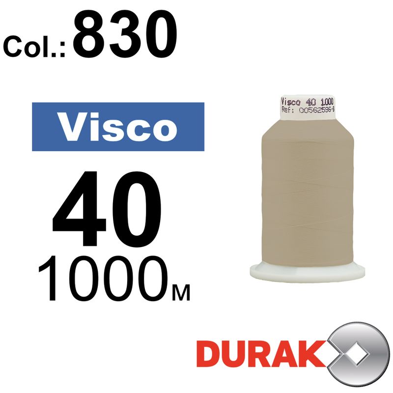Нитки для машинной вышивки, Visco, вискоза, N40 (120D/2), длина 1000 м., цвет (0830) к17