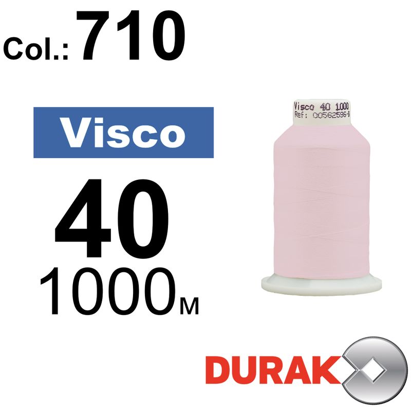Нитки для машинной вышивки, Visco, вискоза, N40 (120D/2), длина 1000 м., цвет (0710) к5