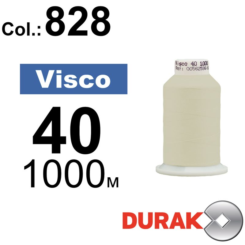 Нитки для машинной вышивки, Visco, вискоза, N40 (120D/2), длина 1000 м., цвет (0828) к16