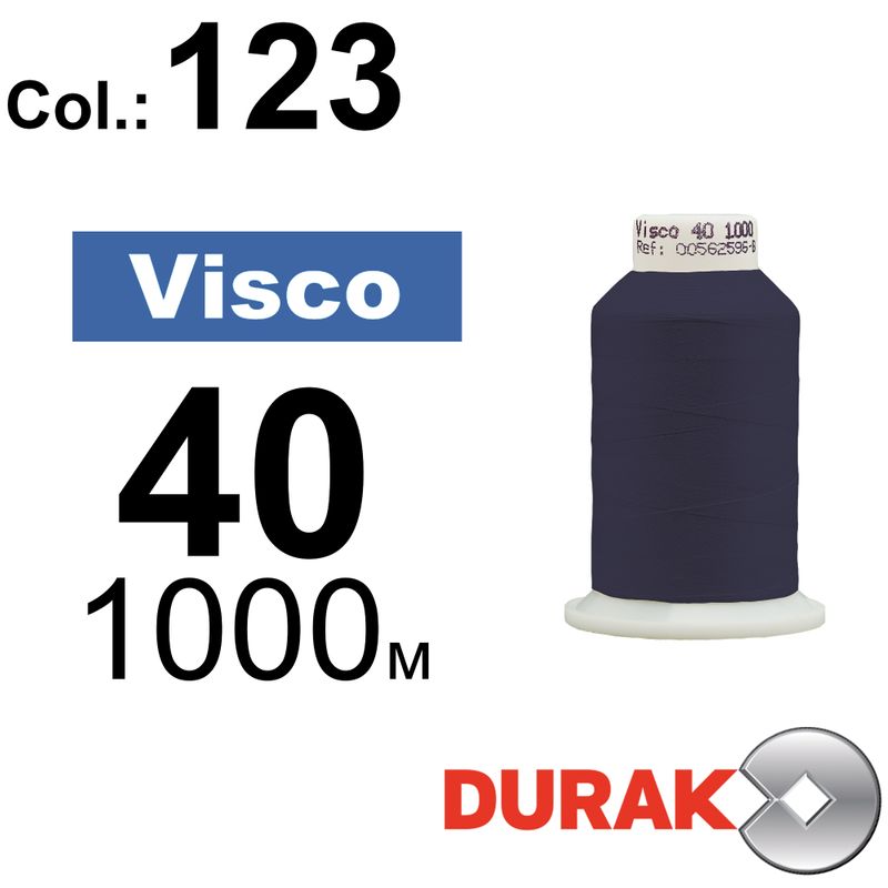 Нитки для машинной вышивки, Visco, вискоза, N40 (120D/2), длина 1000 м., цвет (0123) к14