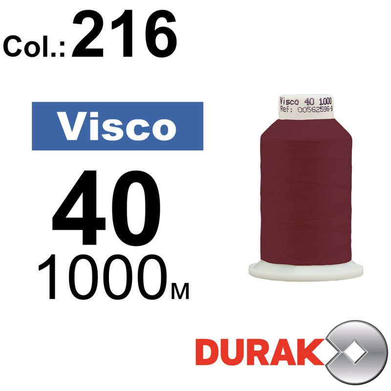 Нитки для машинной вышивки, Visco, вискоза, N40 (120D/2), длина 1000 м., цвет (0216) к11