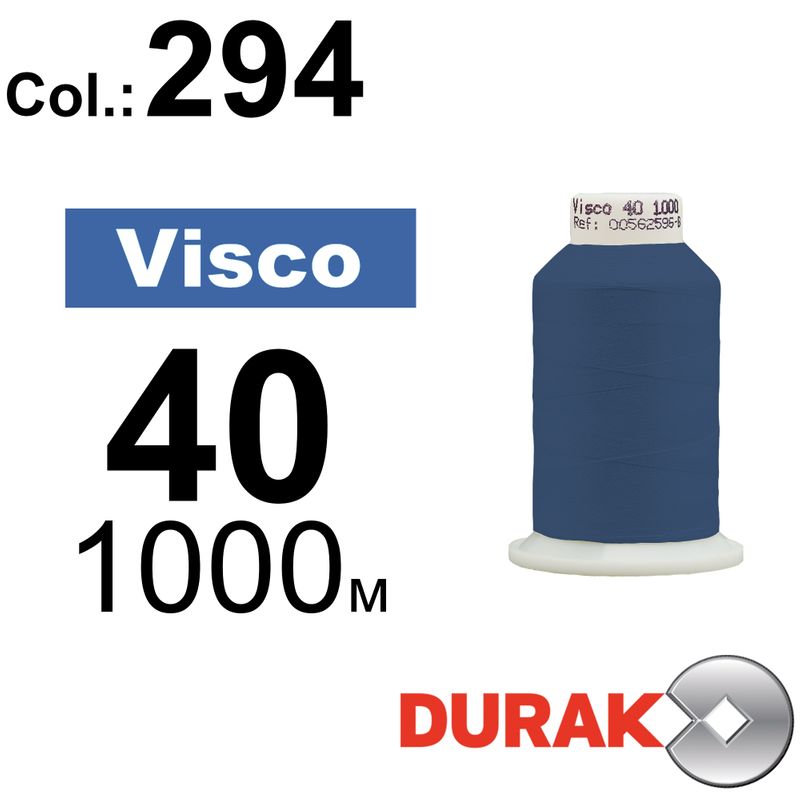 Нитки для машинной вышивки, Visco, вискоза, N40 (120D/2), длина 1000 м., цвет (0294) к15