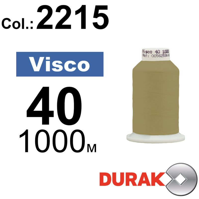 Нитки для машинной вышивки, Visco, вискоза, N40 (120D/2), длина 1000 м., цвет (2215) к9