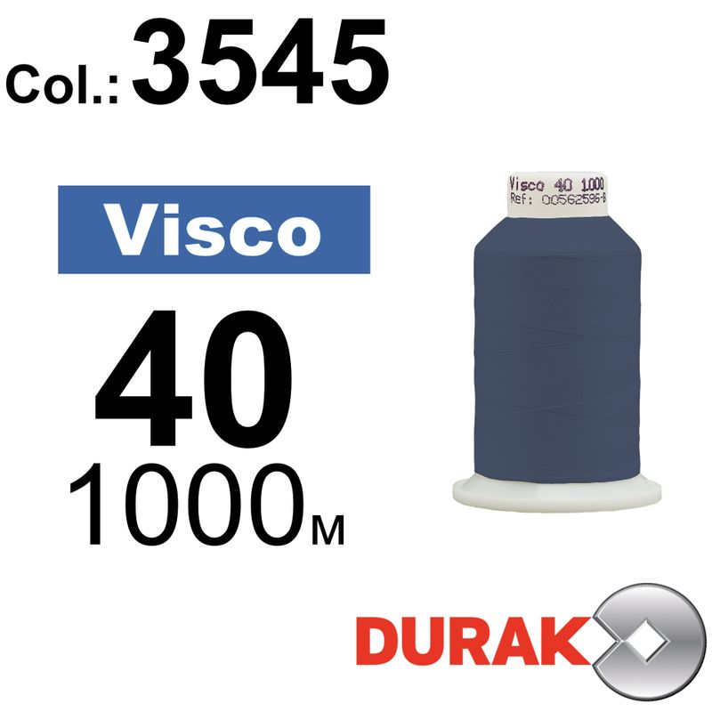 Нитки для машинной вышивки, Visco, вискоза, N40 (120D/2), длина 1000 м., цвет (3545) к14