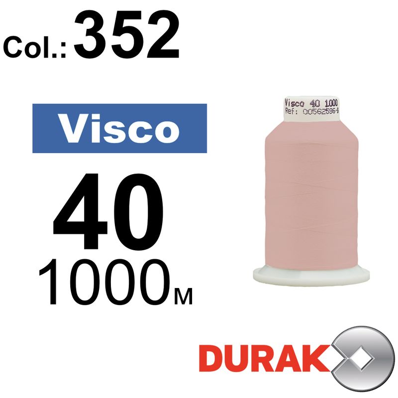 Нитки для машинной вышивки, Visco, вискоза, N40 (120D/2), длина 1000 м., цвет (0352) к3