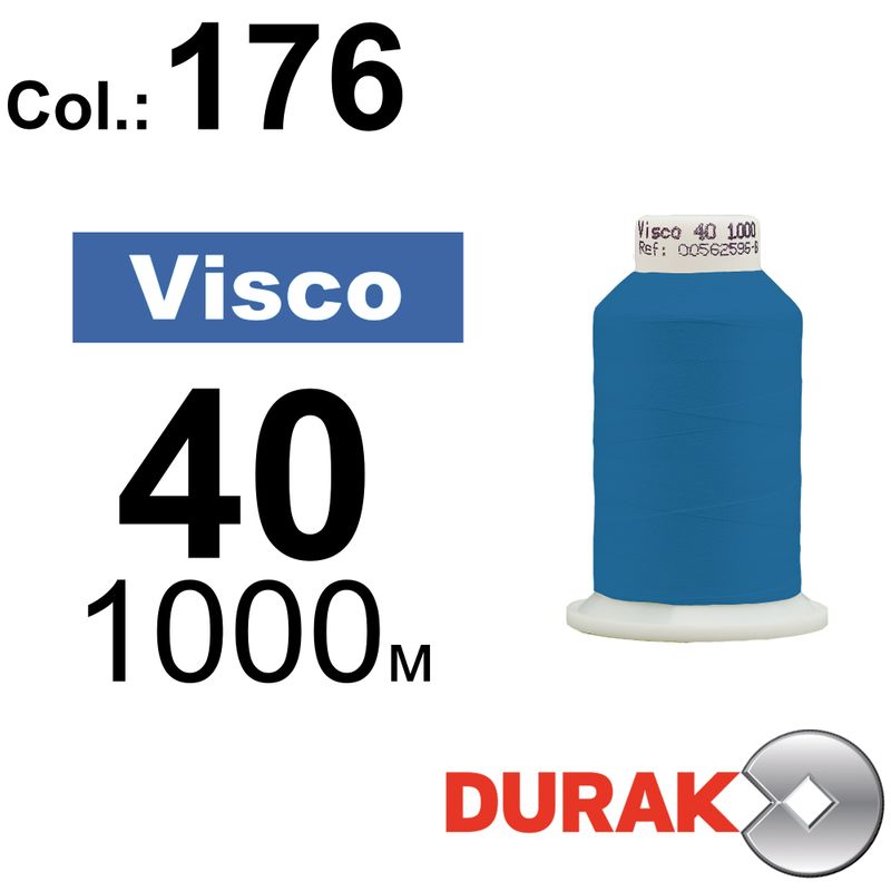 Нитки для машинной вышивки, Visco, вискоза, N40 (120D/2), длина 1000 м., цвет (0176) к1