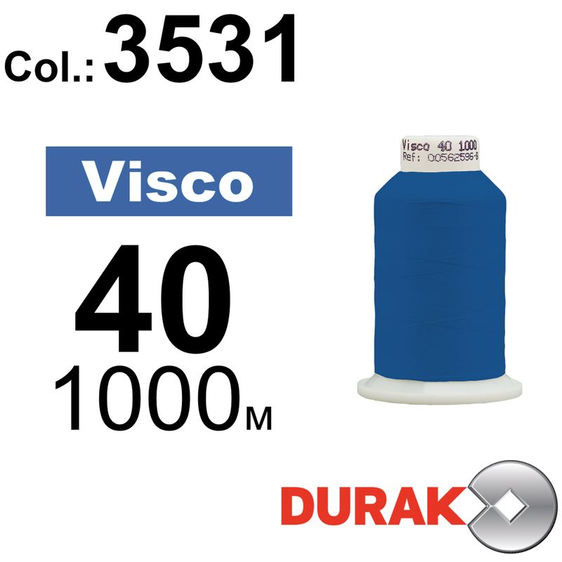 Нитки для машинной вышивки, Visco, вискоза, N40 (120D/2), длина 1000 м., цвет (3531) к1