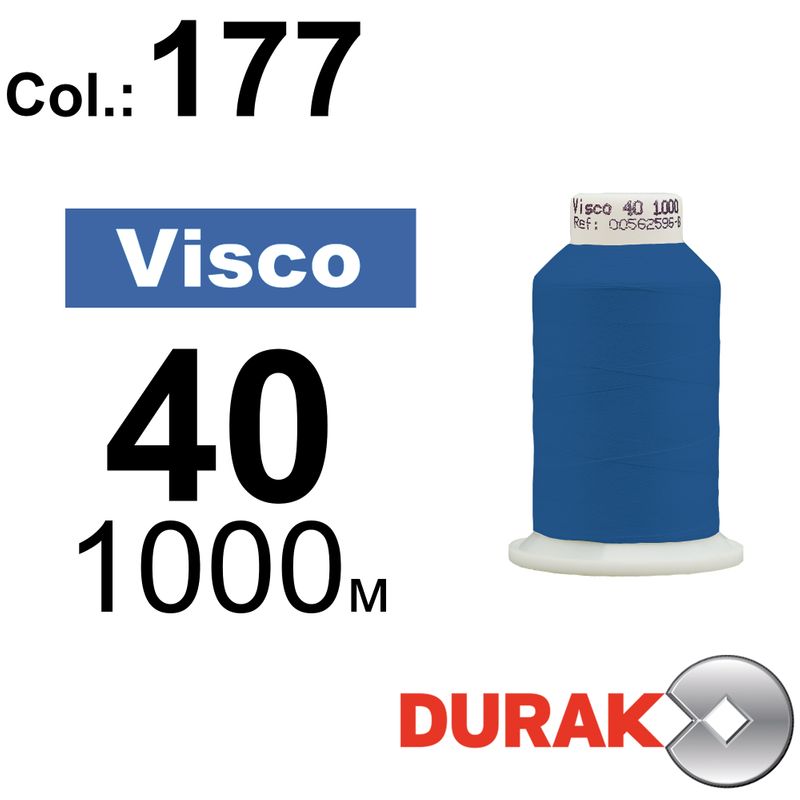 Нитки для машинной вышивки, Visco, вискоза, N40 (120D/2), длина 1000 м., цвет (0177) к1