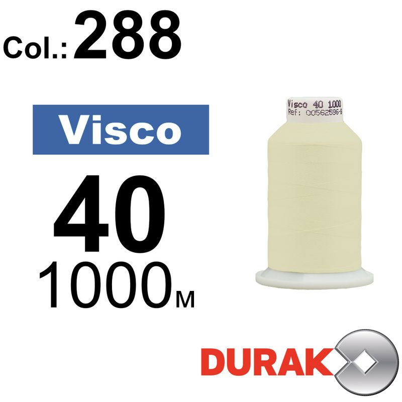 Нитки для машинной вышивки, Visco, вискоза, N40 (120D/2), длина 1000 м. цвет (0288) к2