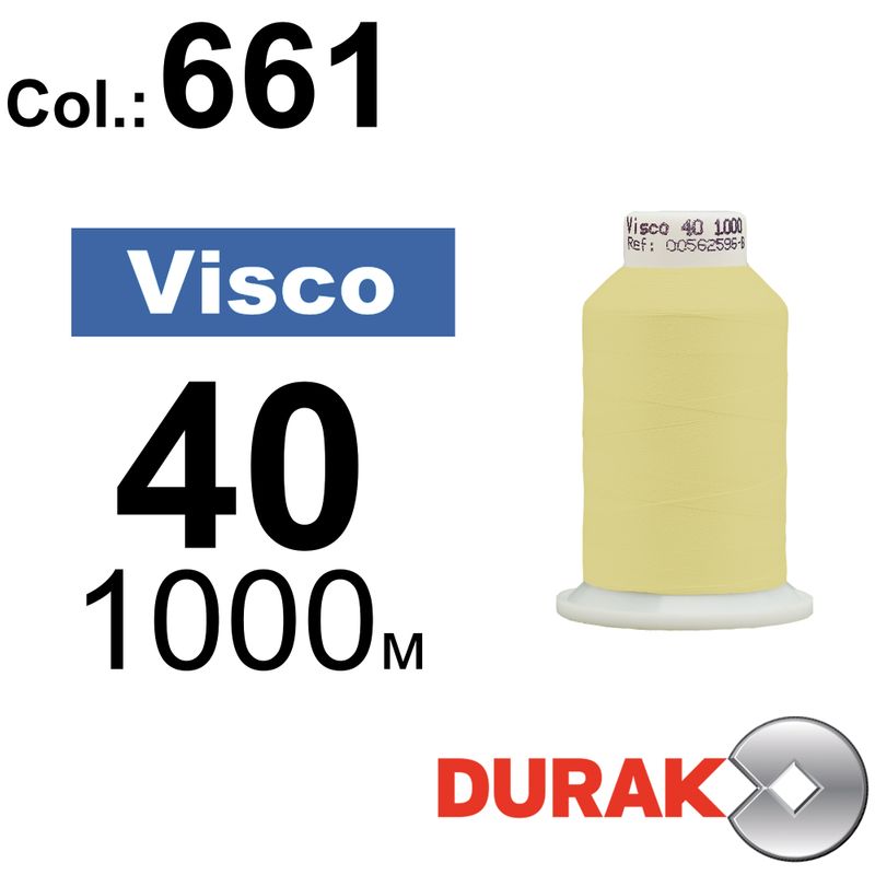 Нитки для машинной вышивки, Visco, вискоза, N40 (120D/2), длина 1000 м. цвет (0661) к2