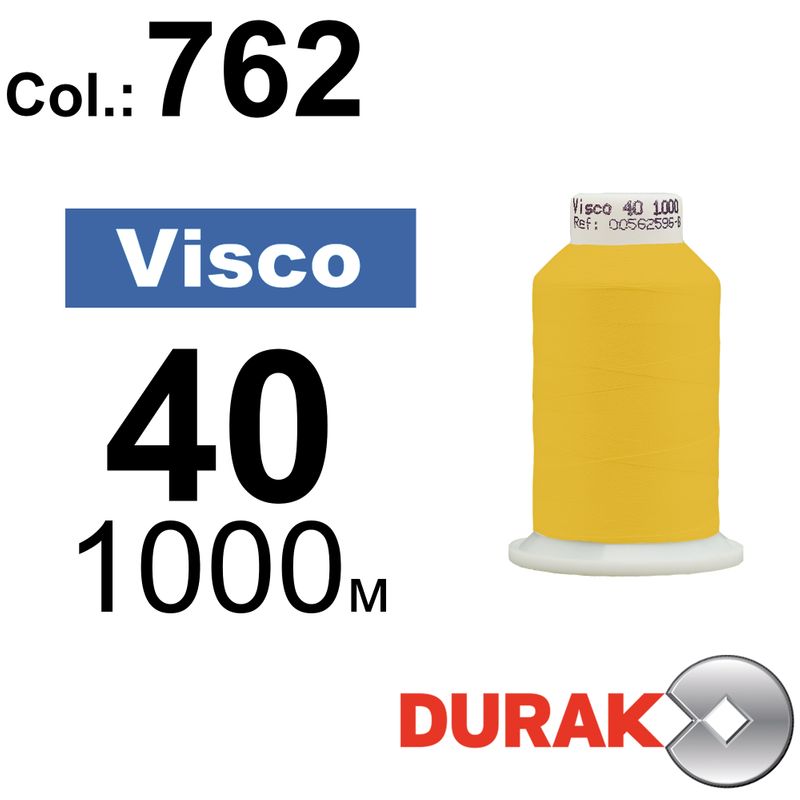 Нитки для машинной вышивки, Visco, вискоза, N40 (120D/2), длина 1000 м., цвет (0762) к2