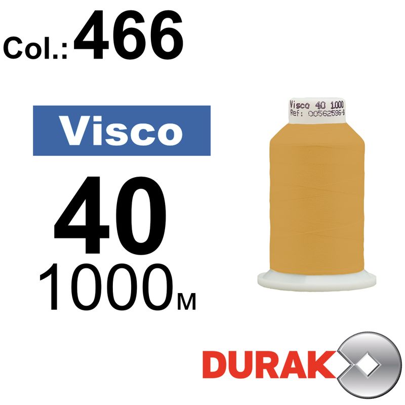 Нитки для машинной вышивки, Visco, вискоза, N40 (120D/2), длина 1000 м., цвет (0466) к2