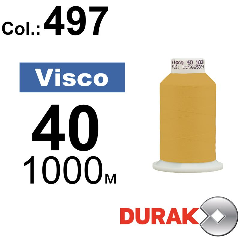 Нитки для машинной вышивки, Visco, вискоза, N40 (120D/2), длина 1000 м. цвет (0497) к2