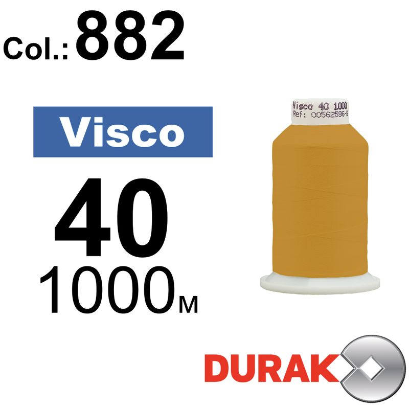 Нитки для машинной вышивки, Visco, вискоза, N40 (120D/2), длина 1000 м., цвет (0882) к2