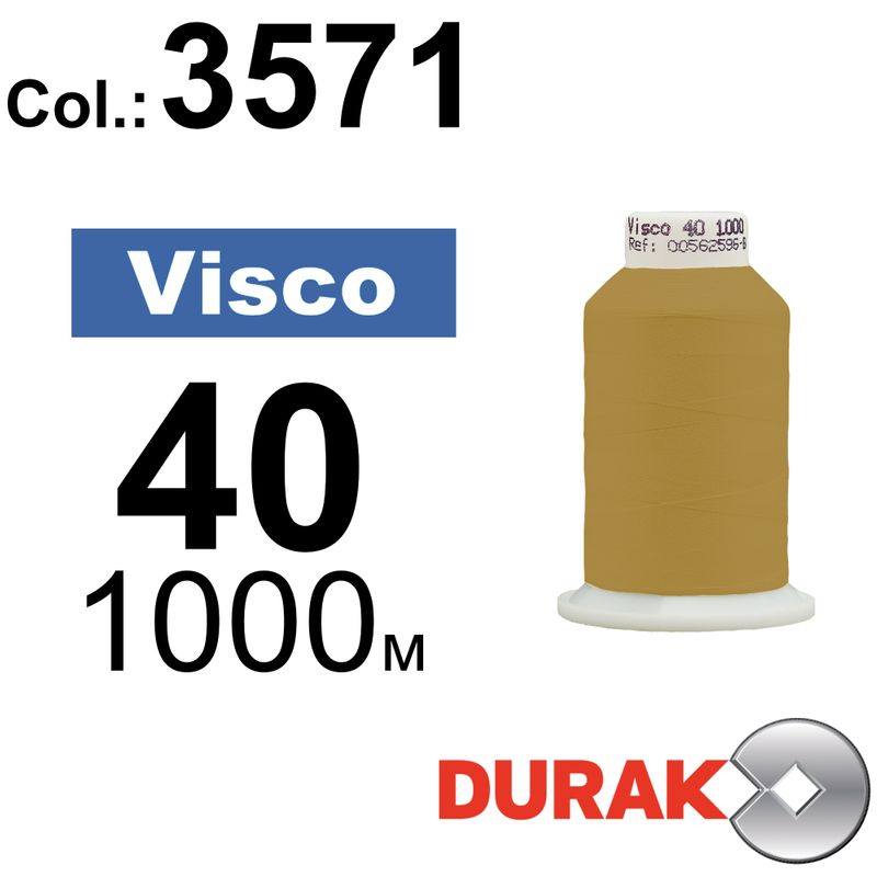 Нитки для машинной вышивки, Visco, вискоза, N40 (120D/2), длина 1000 м., цвет (3571) к2