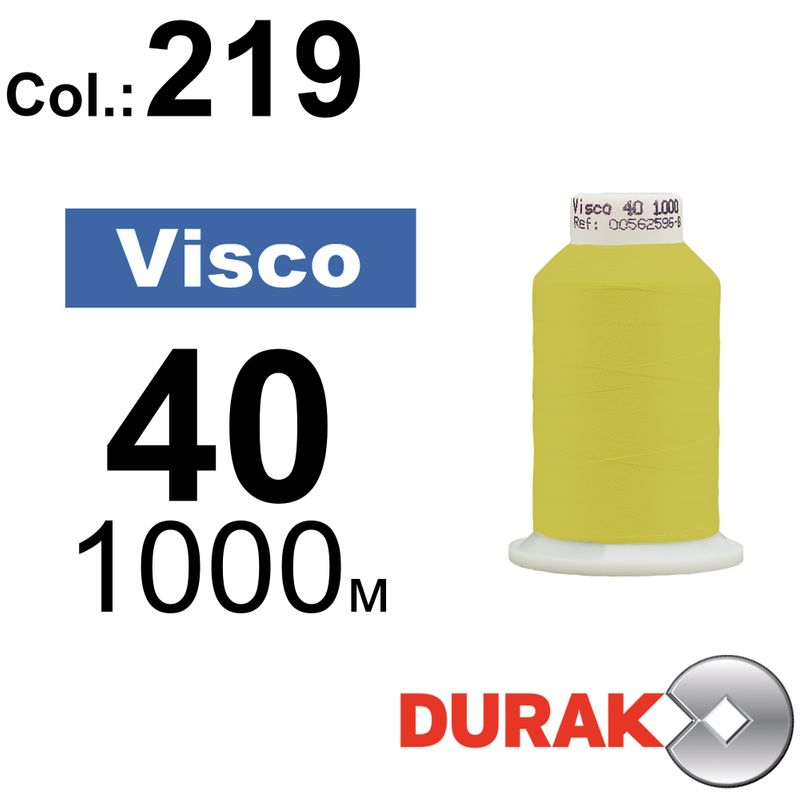 Нитки для машинной вышивки, Visco, вискоза, N40 (120D/2), длина 1000 м., цвет (0219) к2