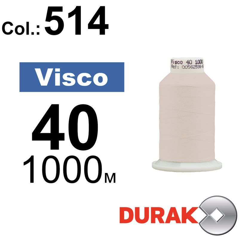 Нитки для машинной вышивки, Visco, вискоза, N40 (120D/2), длина 1000 м., цвет (0514) к3