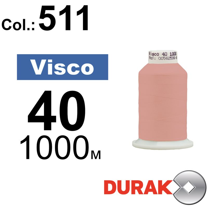 Нитки для машинной вышивки, Visco, вискоза, N40 (120D/2), длина 1000 м., цвет (0511) к3