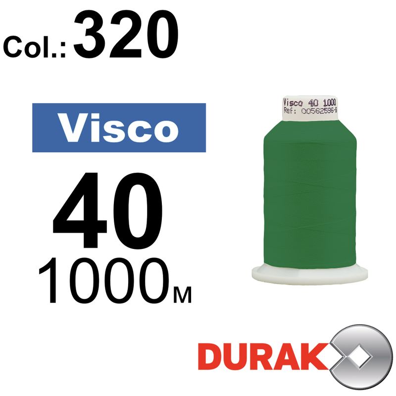 Нитки для машинной вышивки, Visco, вискоза, N40 (120D/2), длина 1000 м., цвет (0320) к4