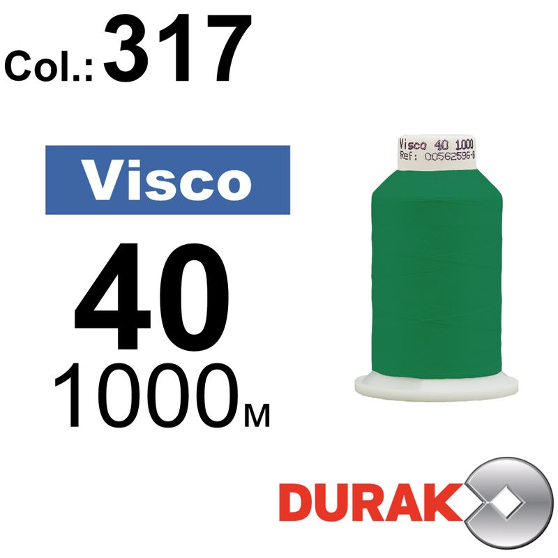 Нитки для машинной вышивки, Visco, вискоза, N40 (120D/2), длина 1000 м., цвет (0317) к4