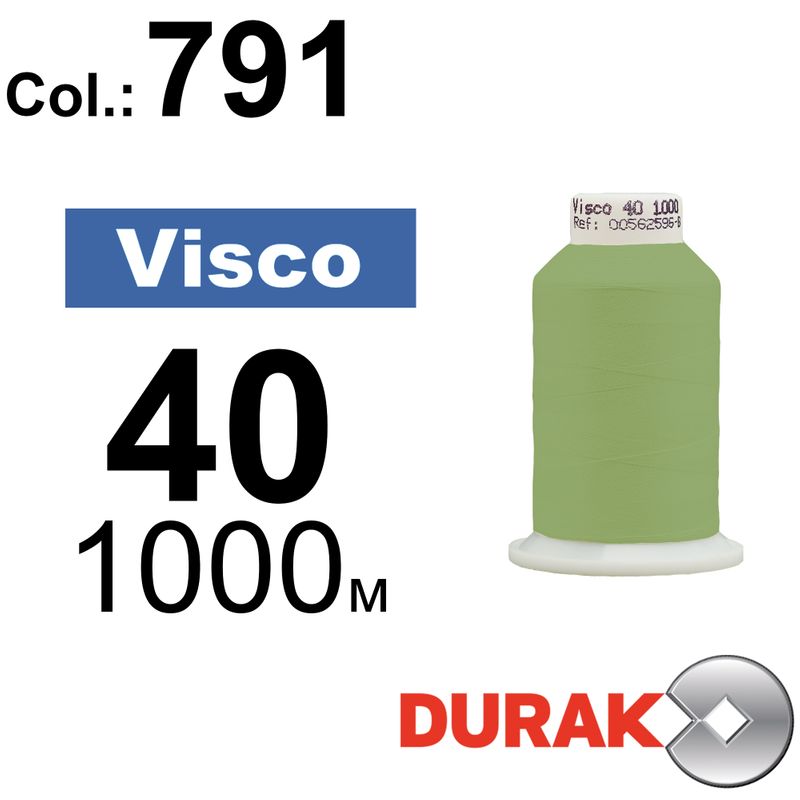 Нитки для машинной вышивки, Visco, вискоза, N40 (120D/2), длина 1000 м. цвет (0791) к4