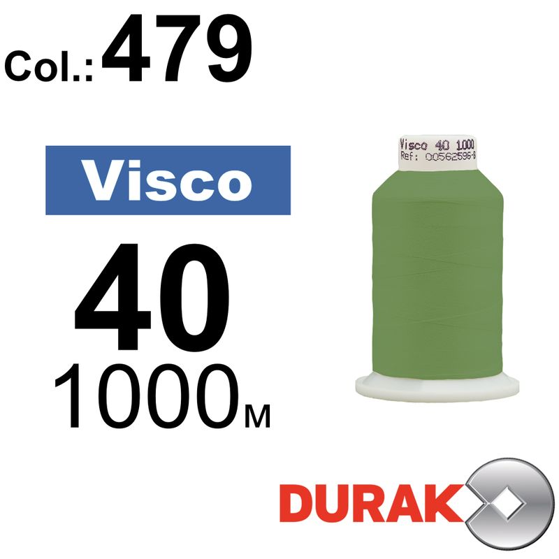 Нитки для машинной вышивки, Visco, вискоза, N40 (120D/2), длина 1000 м., цвет (0479) к4