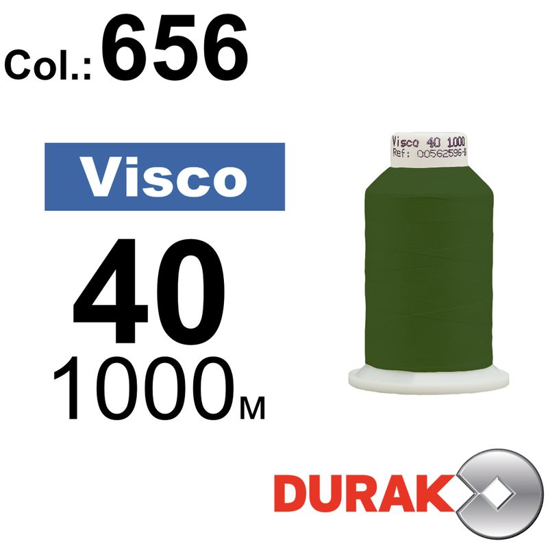 Нитки для машинной вышивки, Visco, вискоза, N40 (120D/2), длина 1000 м., цвет (0656) к4
