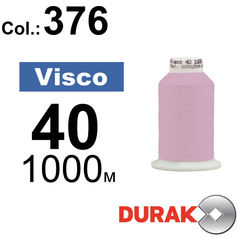 Нитки для машинной вышивки, Visco, вискоза, N40 (120D/2), длина 1000 м. цвет (0376) к5
