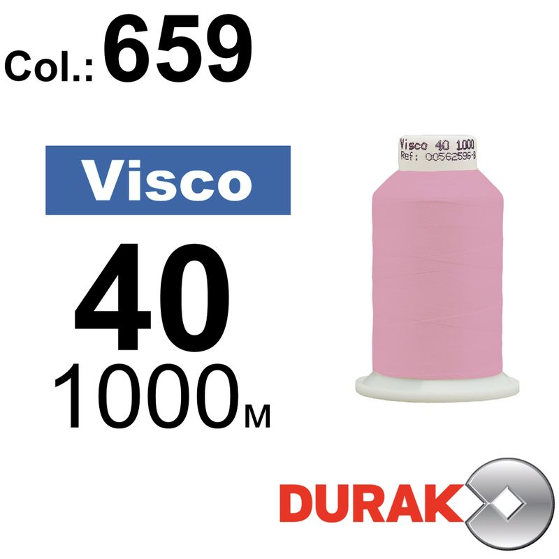Нитки для машинной вышивки, Visco, вискоза, N40 (120D/2), длина 1000 м. цвет (0659) к5