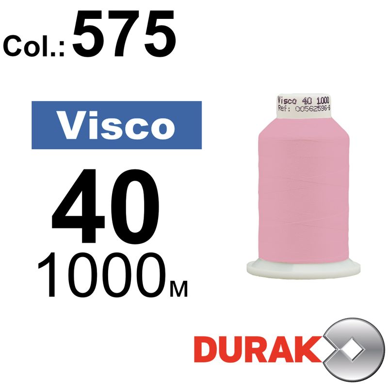 Нитки для машинной вышивки, Visco, вискоза, N40 (120D/2), длина 1000 м., цвет (0575) к5