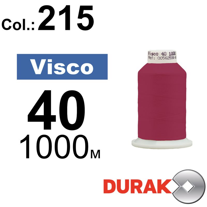 Нитки для машинной вышивки, Visco, вискоза, N40 (120D/2), длина 1000 м., цвет (0215) к5