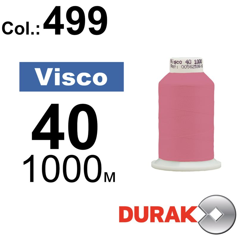 Нитки для машинной вышивки, Visco, вискоза, N40 (120D/2), длина 1000 м., цвет (0499) к5