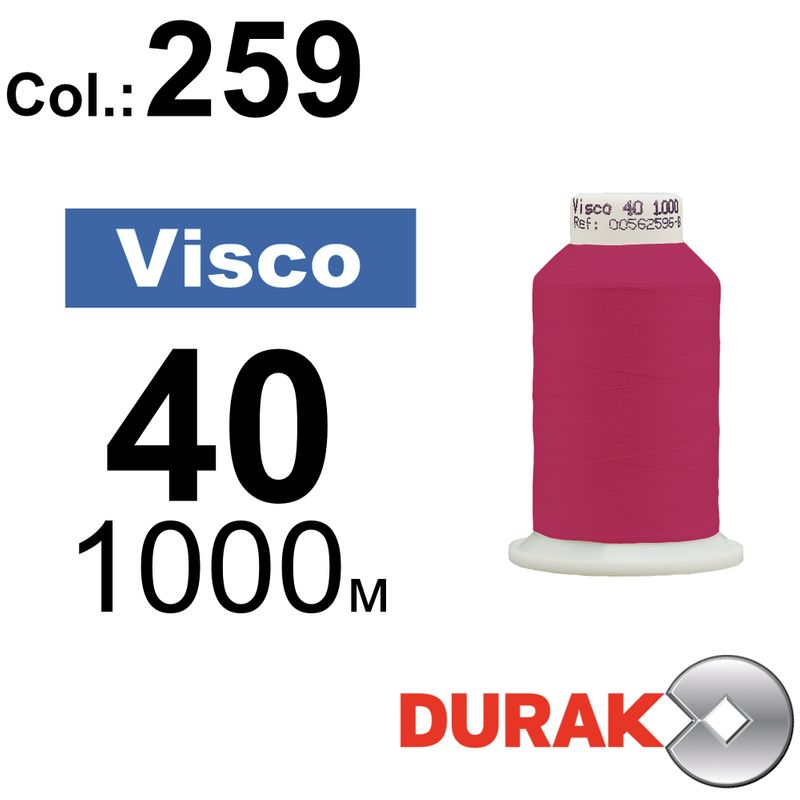 Нитки для машинной вышивки, Visco, вискоза, N40 (120D/2), длина 1000 м., цвет (0259) к5