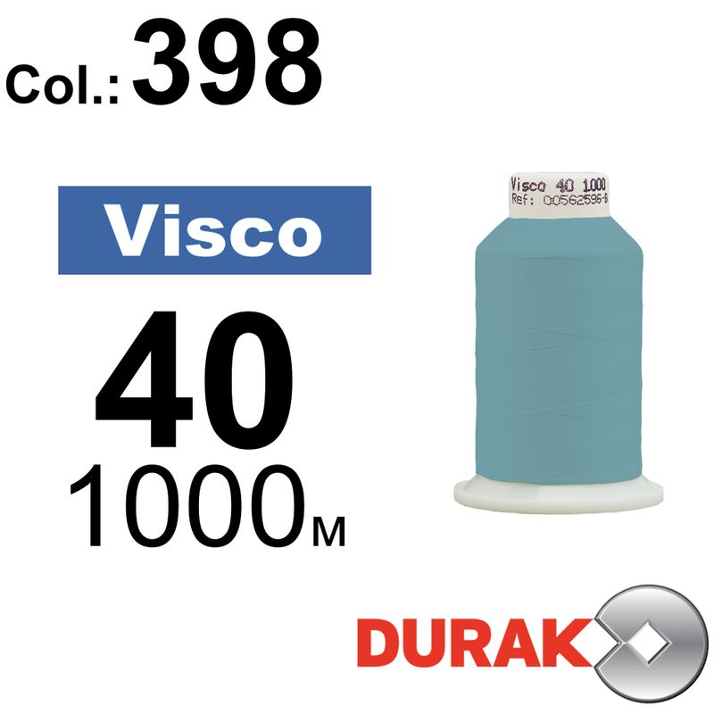 Нитки для машинной вышивки, Visco, вискоза, N40 (120D/2), длина 1000 м., цвет (0398) к6
