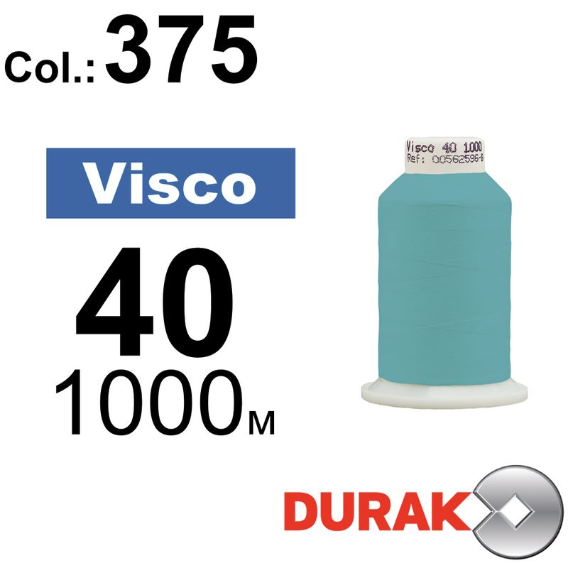 Нитки для машинной вышивки, Visco, вискоза, N40 (120D/2), длина 1000 м., цвет (0375) к6