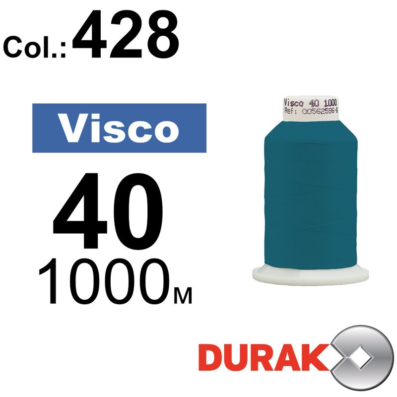 Нитки для машинной вышивки, Visco, вискоза, N40 (120D/2), длина 1000 м., цвет (0428) к6