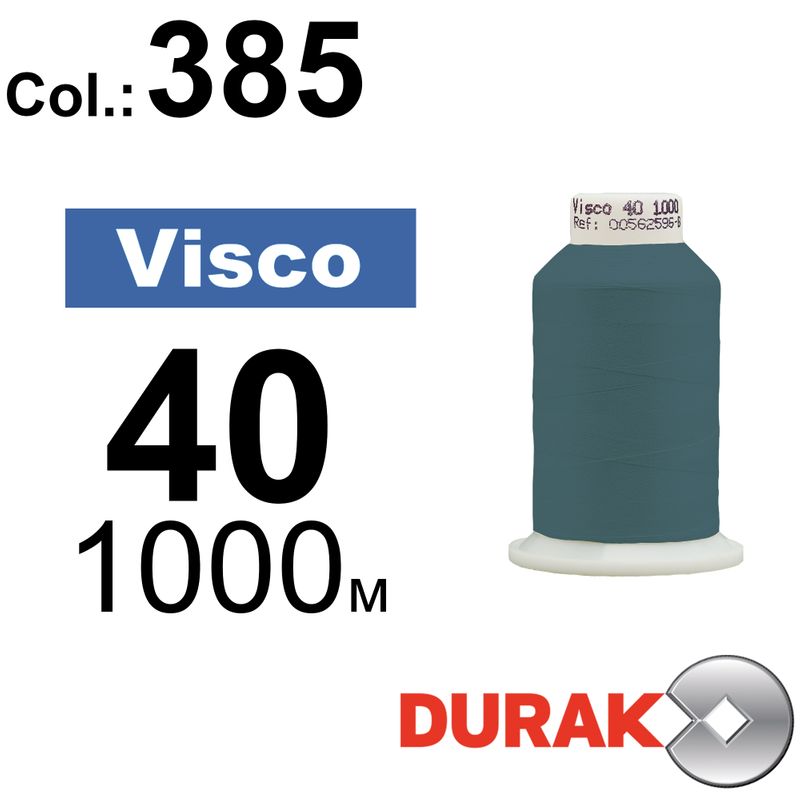 Нитки для машинной вышивки, Visco, вискоза, N40 (120D/2), длина 1000 м., цвет (0385) к6